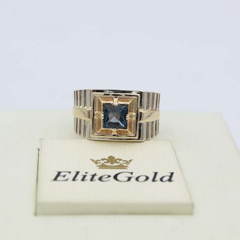 в белом и лимонном золоте с топазом лондон