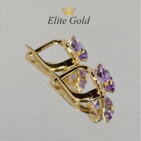 в лимонном золоте с аметистами