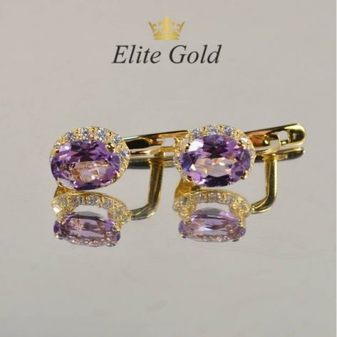 в лимонном золоте с аметистами