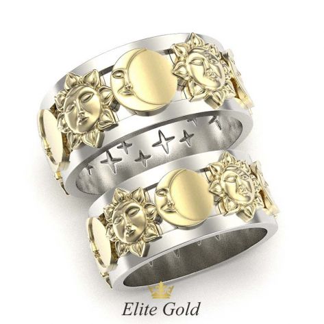 рендер колец обручальных пары