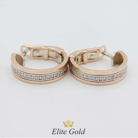 Авторские серьги Only Love в красном и белом золоте