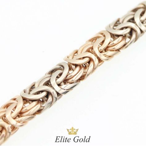 цепь византия в красном и белом золоте 585