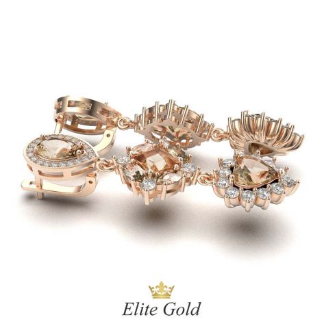 серьги Contessa с камнями разной формы