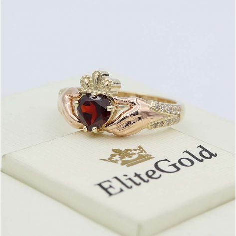 кольцо Beloved в лимонном и красном золоте 585