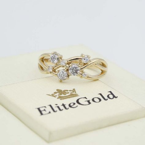 в лимонном золоте с бриллиантами