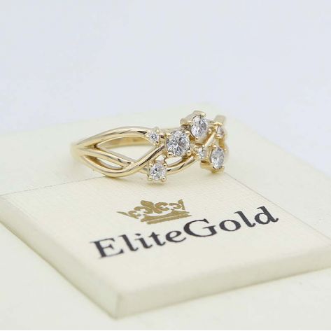 в лимонном золоте с бриллиантами