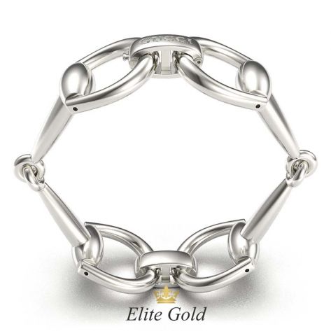 крупный браслет белое золото