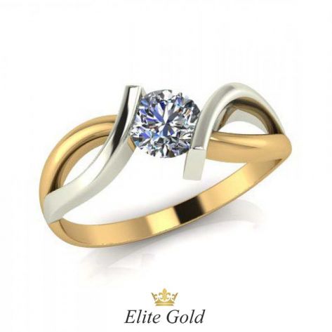 кольцо Fantasia с белым камнем в центре