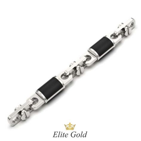 цепь золотая с черной эмалью