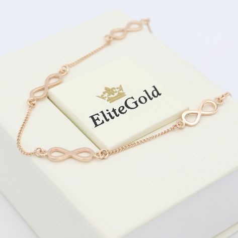 цепочка Infinite Love в красном золоте