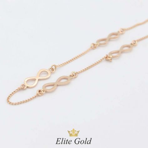 цепочка Infinite Love в красном золоте