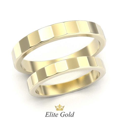 кольца Eleri в лимонном золоте с гранями