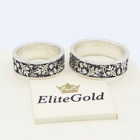 кольца в серебре с чернением