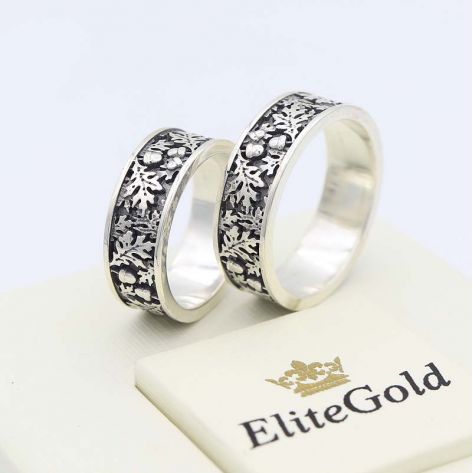 кольца в серебре с чернением