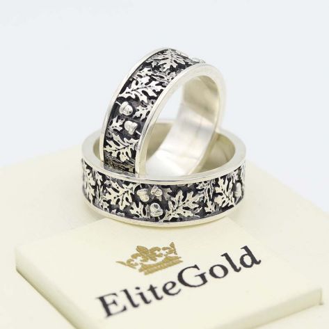 кольца в серебре с чернением