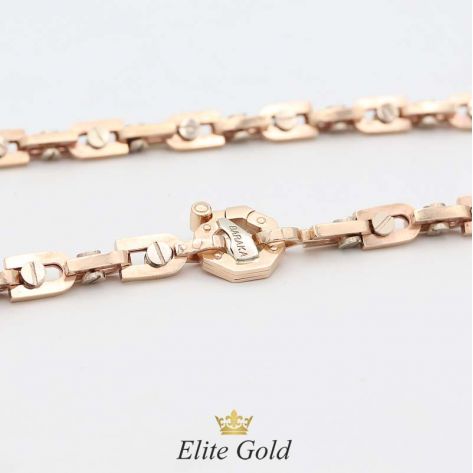 цепь в стиле Барака в красном и белом золоте