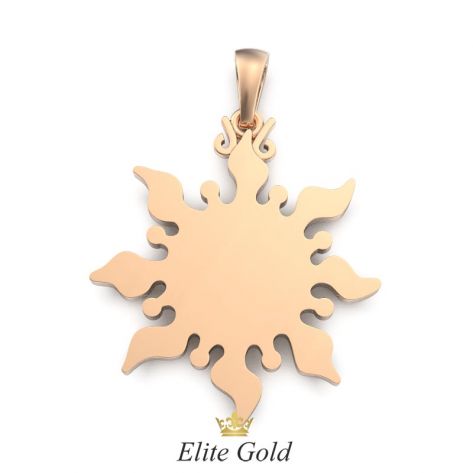 золотой кулон оберег в виде солнца