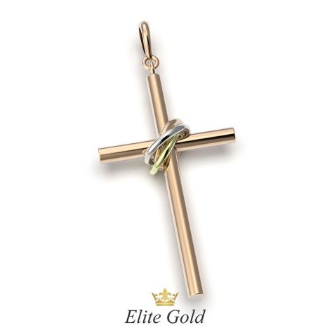 крест в 3 цветах золота