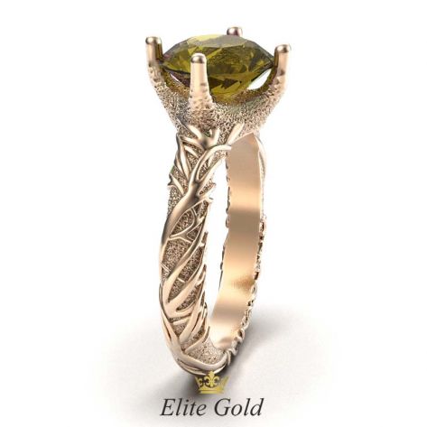 Фантазийное кольцо Drea в красном золоте - вид