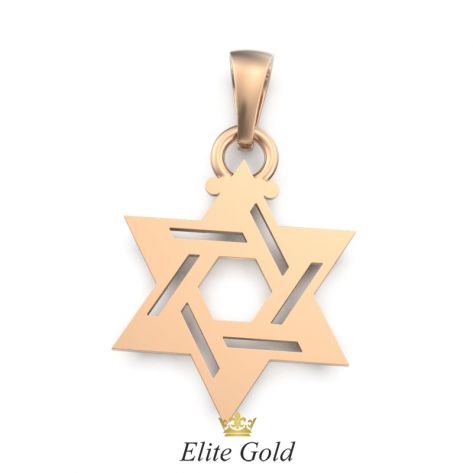 золотая подвеска Звезда Давида