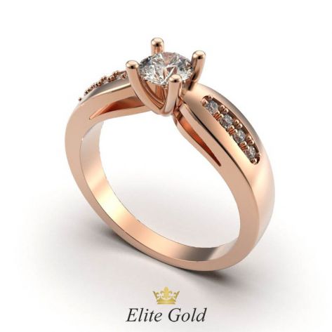 Женское кольцо Ebba в красном золоте