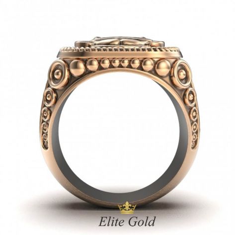 Золотой мужской перстень Bulldog