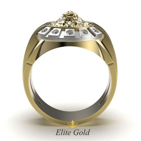 Золотое мужское кольцо с изображением Льва