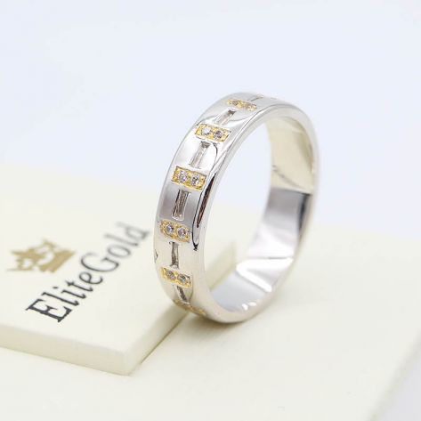 кольца Delight в белом и лимонном золоте