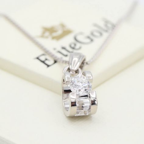 кулон-подвеска с одним камнем