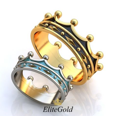 Эксклюзивные кольца-короны Encarna с ювелирной эмалью