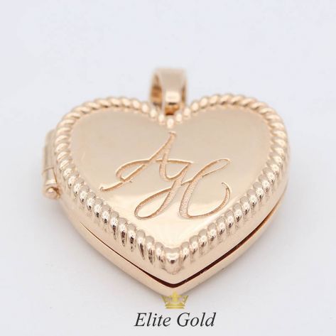 кулон-сердце с гравировкой имен