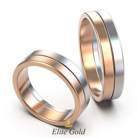 Классические обручальные кольца Duo в двух цветах золота