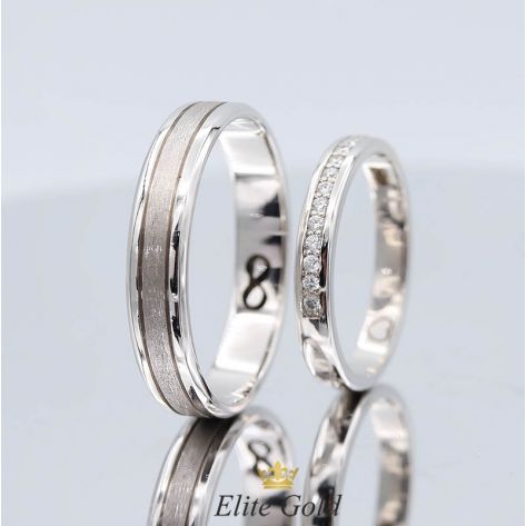 обручальные кольца Arien в белом золоте