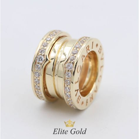 подвес в стиле булгари без камней, в лимонном золоте