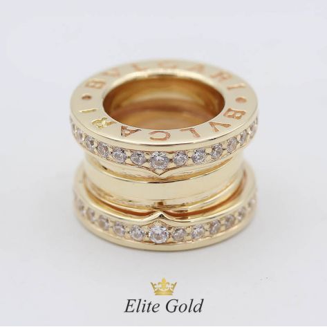 подвес в стиле булгари без камней, в лимонном золоте