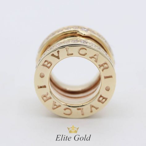 подвес в стиле булгари без камней, в лимонном золоте