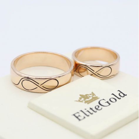 Авторские обручальные кольца Дерево Жизни со знаком бесконечности