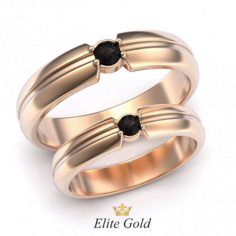 Элегантные обручальные кольца Oliana с камнем по центру