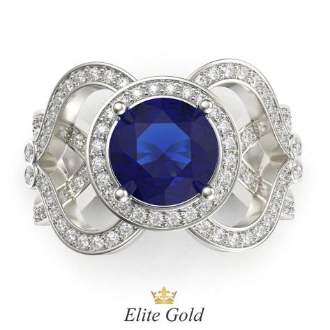 кольцо Serenity с крупным камнем - вид сверху