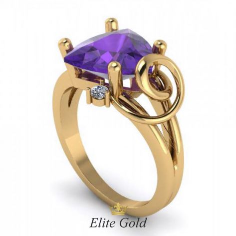 Эксклюзивное женское кольцо Erika с крупным центральным камнем