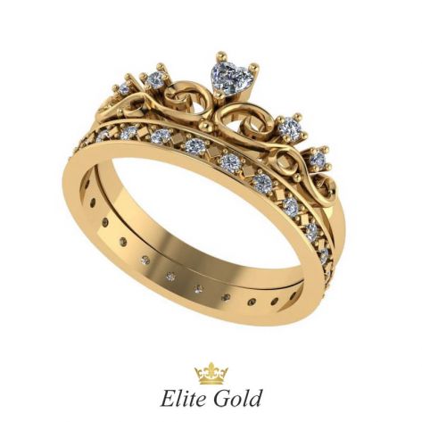 Авторское кольцо корона Constance в камнях