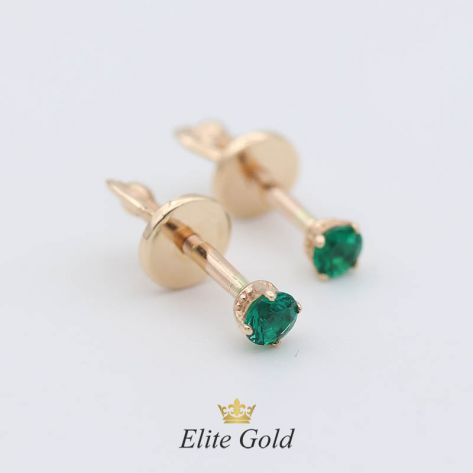 серьги Petite в красном золоте с топазами Swiss