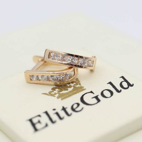 Нежные детские сережки Emilia с английской застежкой