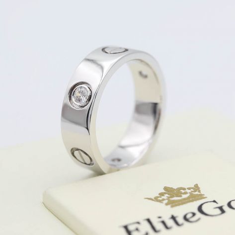 в белом золоте с фианитами