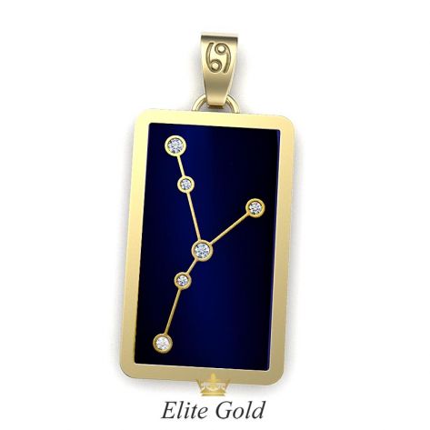 кулон Stella - лаконичная версия в желтом золоте