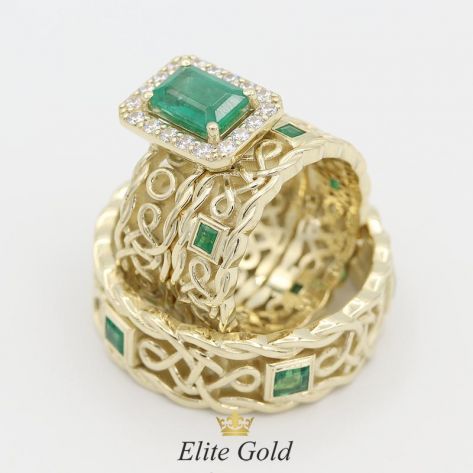 обручальные кольца в комплекте с помолвочным