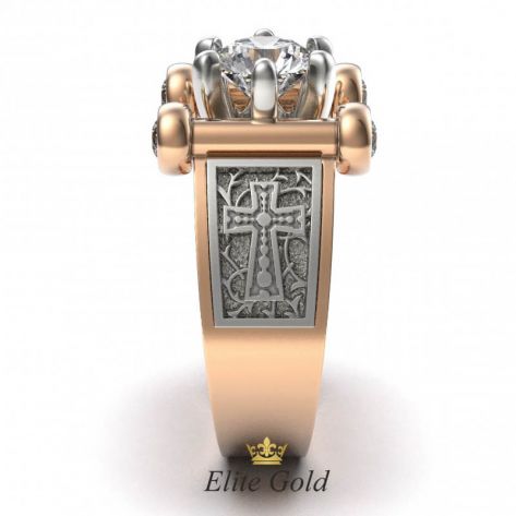 Авторское мужское кольцо с крестом Тамплиера