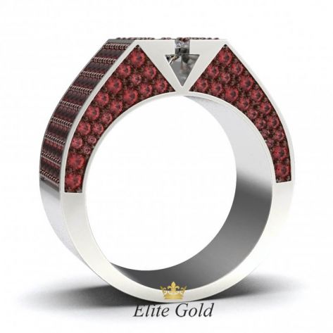 Эксклюзивное мужское кольцо усыпанное камнями