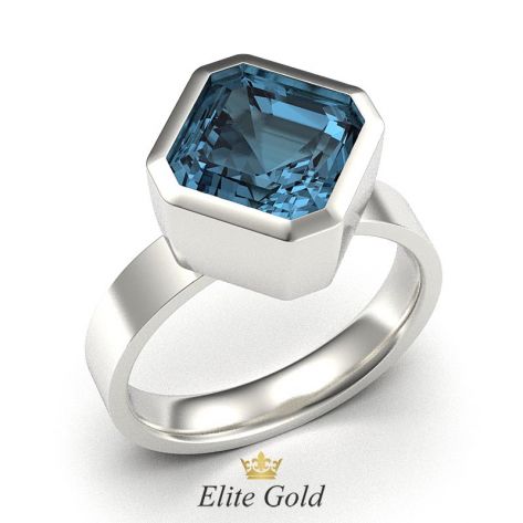 кольцо Demi с квадратным камнем в белом золоте