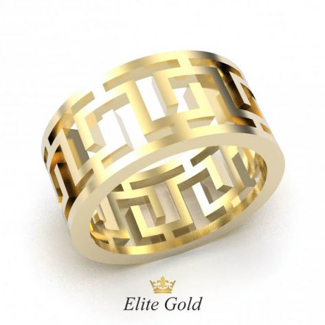 Авторское обручальное кольцо в стиле бренда Версаче